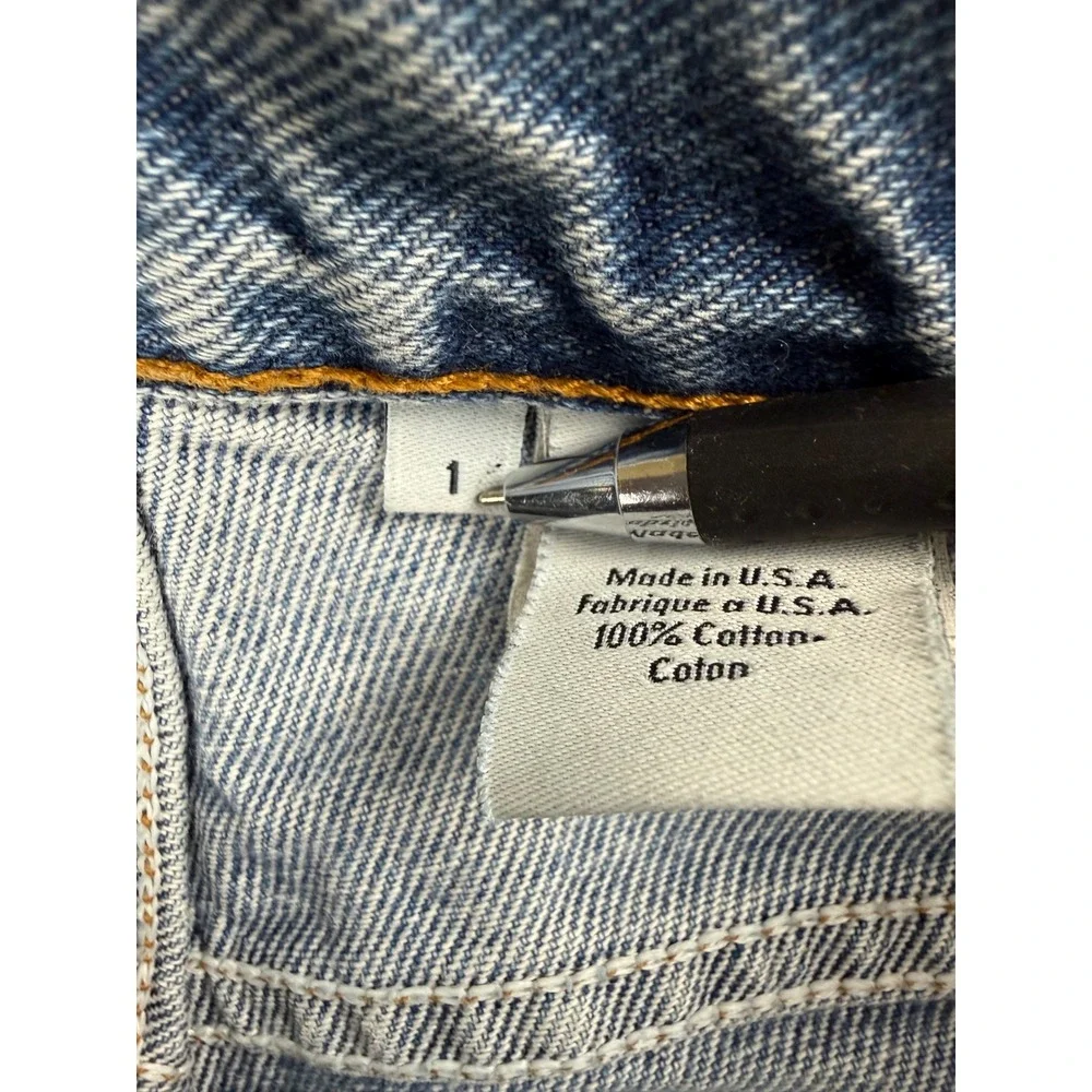 Vintage Calvin Klein High Waisted Straight Leg Jeans Light Wash Made in USA 1 24